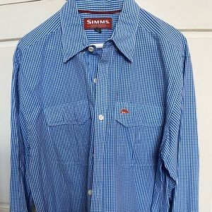 Simms Large Button Down Athletic Shirt